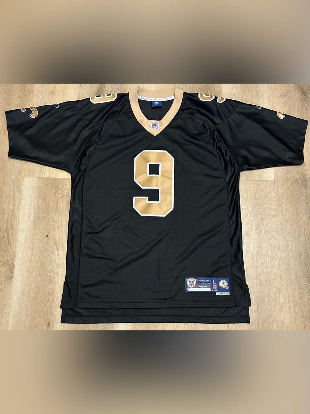Reebok New Orleans Saints Drew Brees #9 Men’s Black and Gold